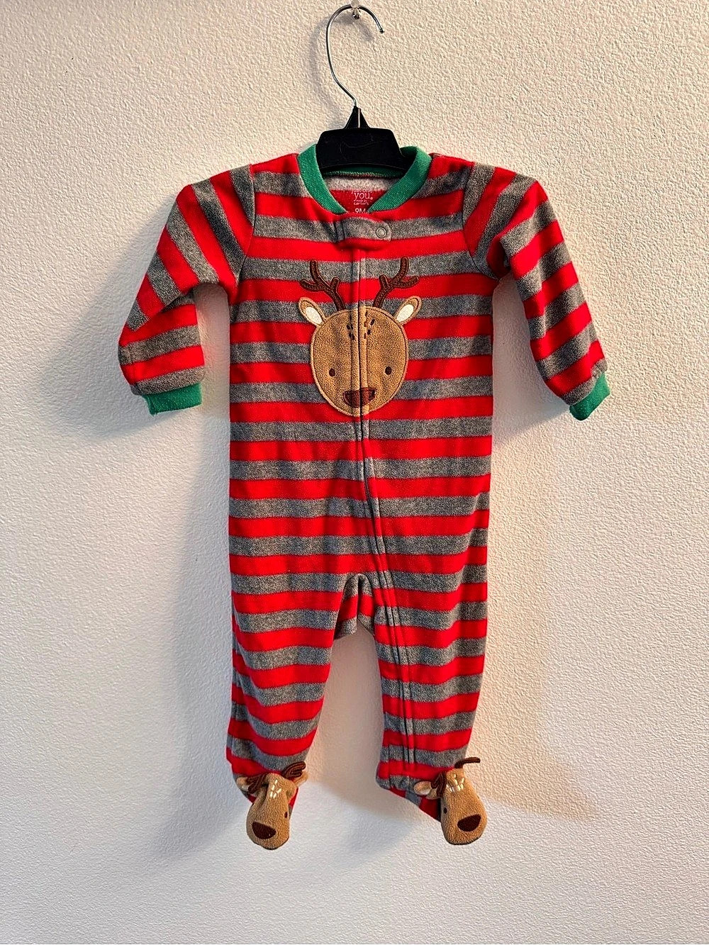 Carter’s Just One You Baby Christmas Reindeer Fleece Sleeper 9M